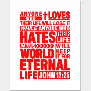 John 12:25 Eternal Life Posters and Art